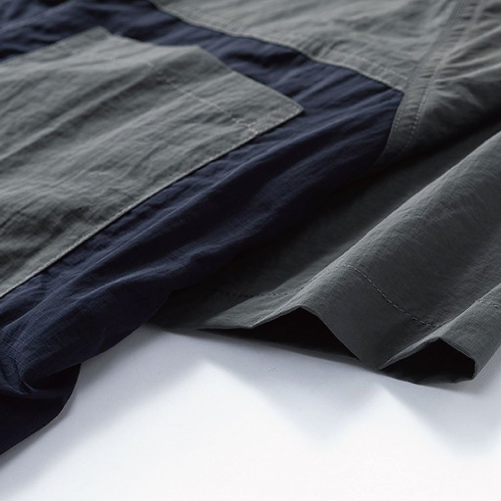 機能拼色工裝襯衫-細節2