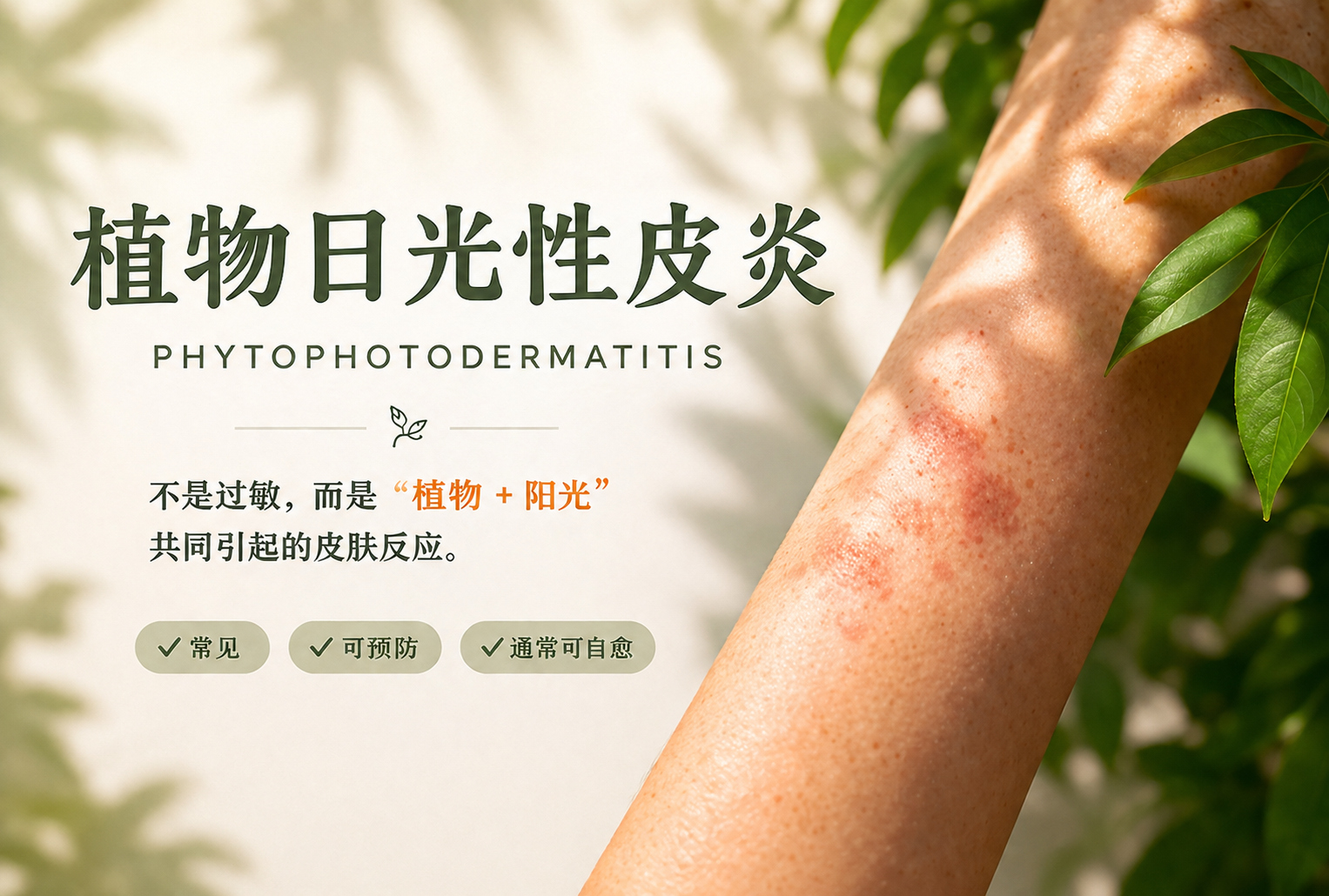 植物日光性皮炎（Phytophotodermatitis）：当植物遇上阳光，皮肤可能出现的反应
