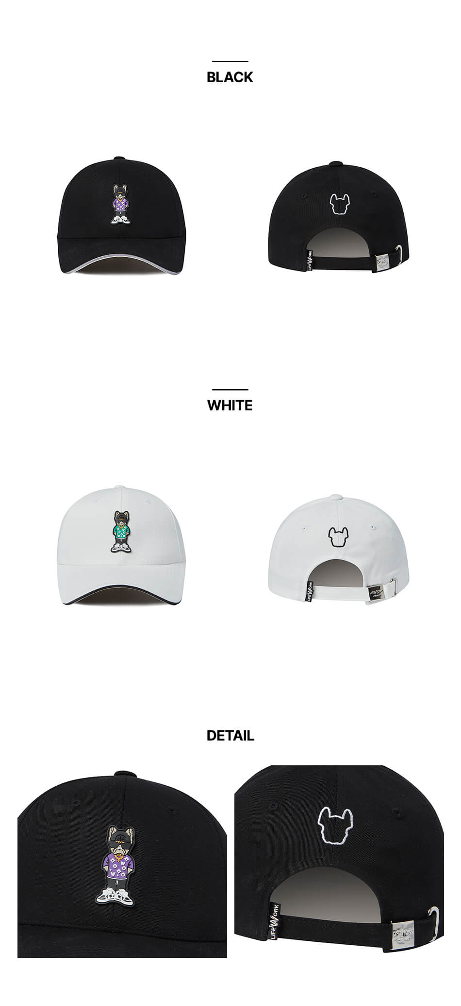 JuzBeauty-JuzBeautyMalaysia-JuzPretty-Authentic-Kbeauty-Malaysia-Skin-Care-Cosmetics-Jbeauty-Health-Care-korean-streetwear-LIFEWORK Hip-dog Standing Ball Cap 帽 LW245CP0337