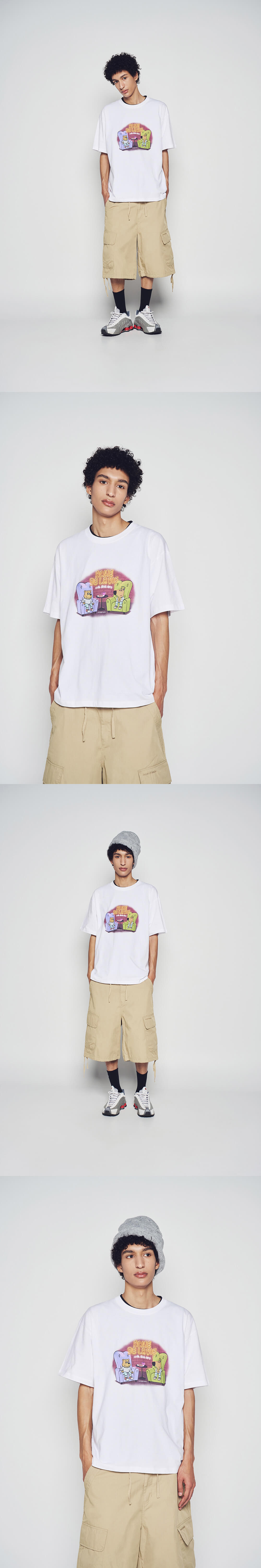 JuzBeauty-JuzBeautyMalaysia-JuzPretty-Authentic-Kbeauty-Malaysia-Skin-Care-Cosmetics-Jbeauty-Health-Care-korean-streetwear-ADLV x AC Bear Chill Guy Short Sleeve T-shirt Tee 上衣2