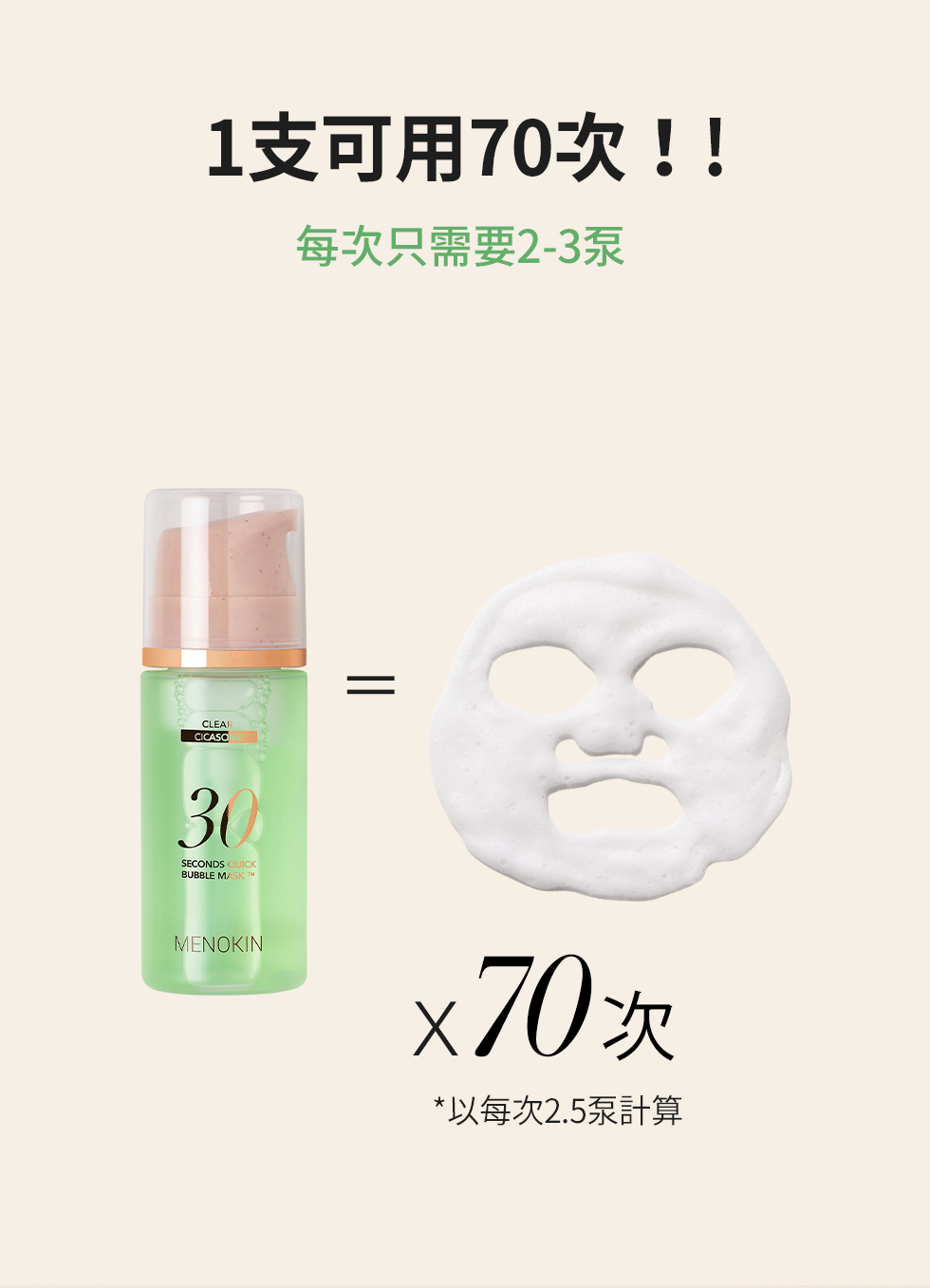 JuzBeauty-JuzBeautyMalaysia-JuzPretty-Authentic-Kbeauty-Malaysia-Skin-Care-Cosmetics-Jbeauty-Health-Care-korean-streetwear-MENOKIN 30 Seconds Quick Bubble Mask 30秒免洗泡泡面膜38