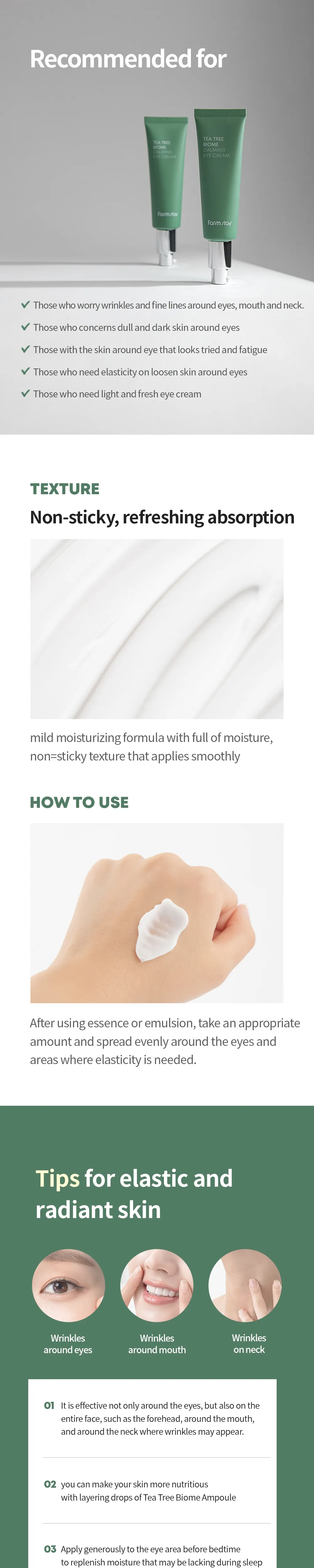 JuzBeauty_JuzBeautyMalaysia_JuzPretty_Authentic_Kbeauty_Malaysia_Skin_Care_Cosmetics_K-beauty_Health_Care_korean_streetwear_Farmstay Tea Tree Biome Calming Eye Cream 茶树眼霜2