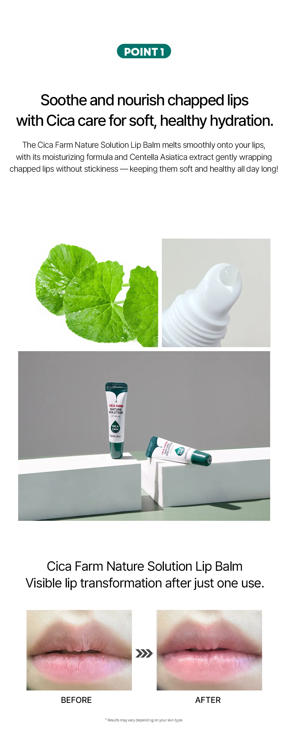 JuzBeauty_JuzBeautyMalaysia_JuzPretty_Authentic_Kbeauty_Malaysia_Skin_Care_Cosmetics_K-beauty_Health_Care_korean_streetwear_Farmstay Cica Farm Nature Solution Lip Balm 积雪草润唇膏6