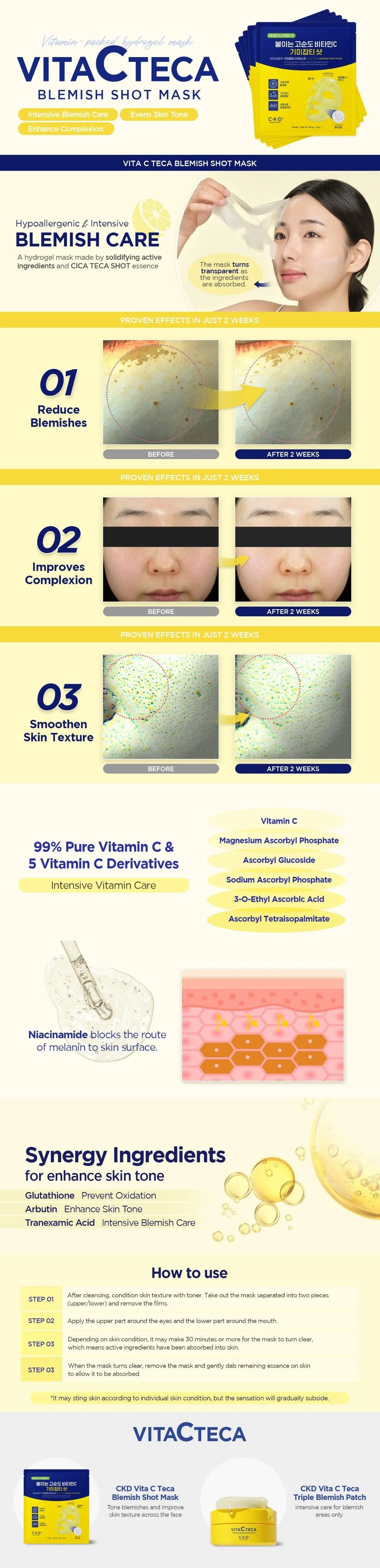 JuzBeauty_JuzBeautyMalaysia_JuzPretty_Authentic_Kbeauty_Malaysia_Skin_Care_Cosmetics_K-beauty_Health_Care_korean_streetwear_CKD Healthcare Vita C Teca Blemish Shot Mask Sheet 美白淡斑活性微针凝胶面膜9
