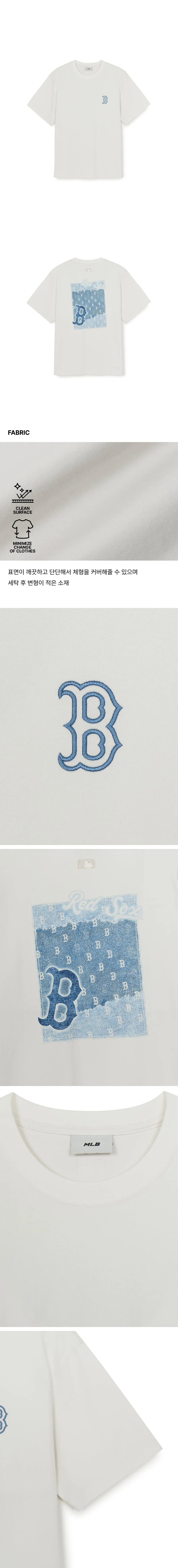 JuzBeauty_JuzBeautyMalaysia_JuzPretty_Authentic_Kbeauty_Malaysia_Skin_Care_Cosmetics_K-Beauty_Health_Care_korean_streetwear_US_Luxury_MLB Vintage Denim-Like Monotiv Overfit Short Sleeve T-Shirt Tee 3ATSM0763 上衣