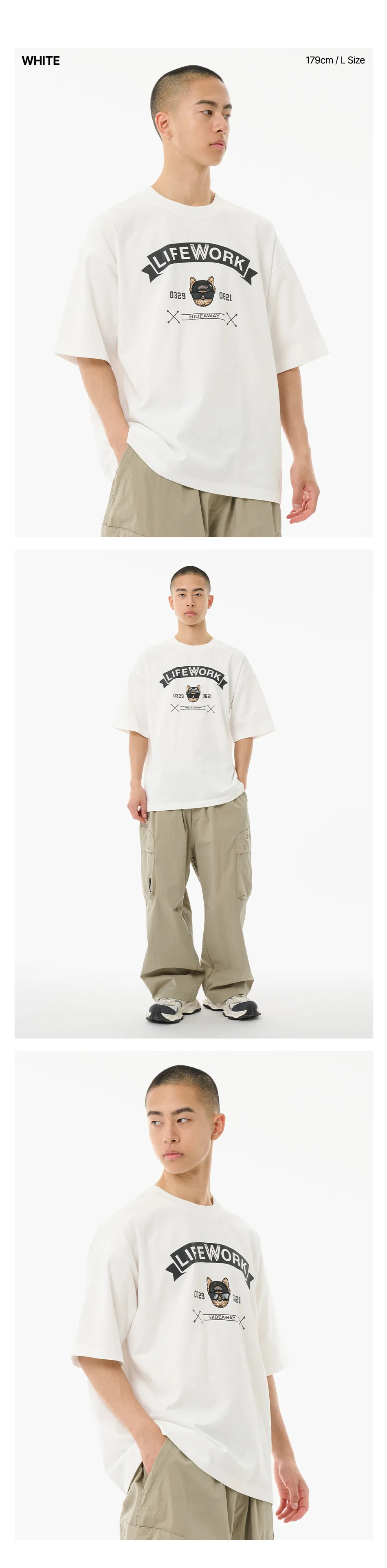 JuzBeauty_JuzBeautyMalaysia_JuzPretty_Authentic_Kbeauty_Malaysia_Skin_Care_Cosmetics_K-Beauty_Health_Care_korean_streetwear_US_Luxury_LIFEWORK Flag Hipdog Short Sleeve T-Shirt Tee LW252TS422 上衣8