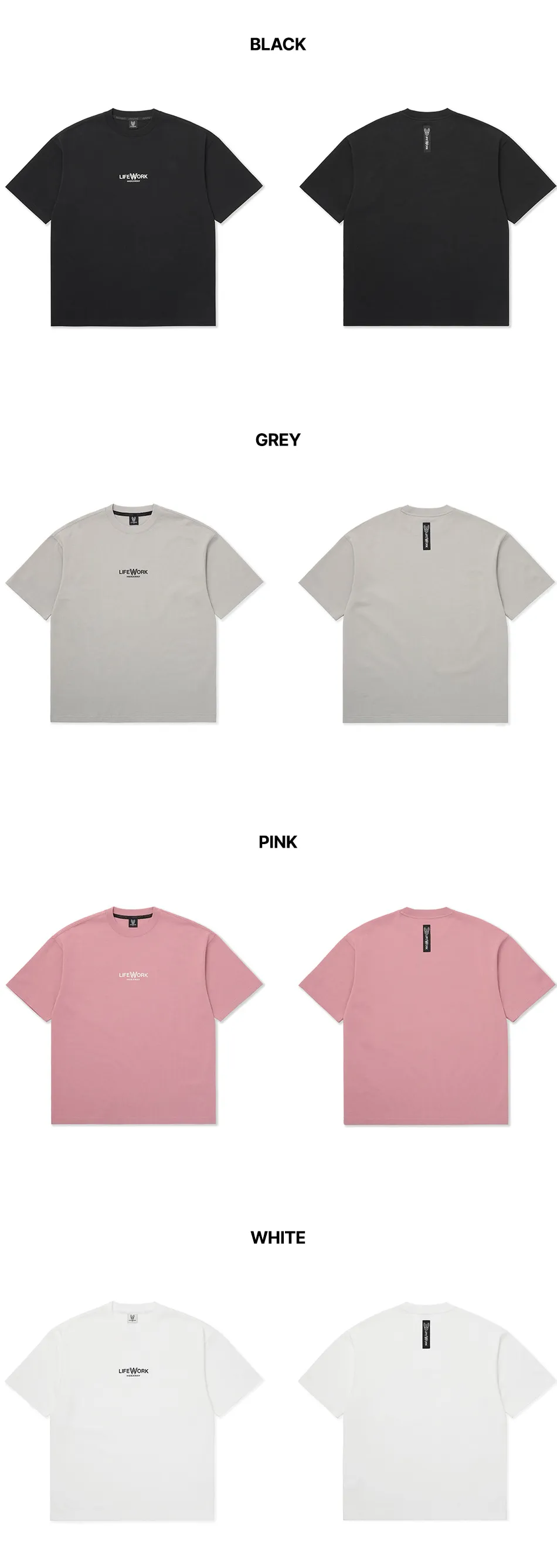 JuzBeauty_JuzBeautyMalaysia_JuzPretty_Authentic_Kbeauty_Malaysia_Skin_Care_Cosmetics_K-Beauty_Health_Care_korean_streetwear_US_Luxury_LIFEWORK Unisex Basic Mini Logo Short Sleeve T-Shirt Tee LW252TS118 上衣15