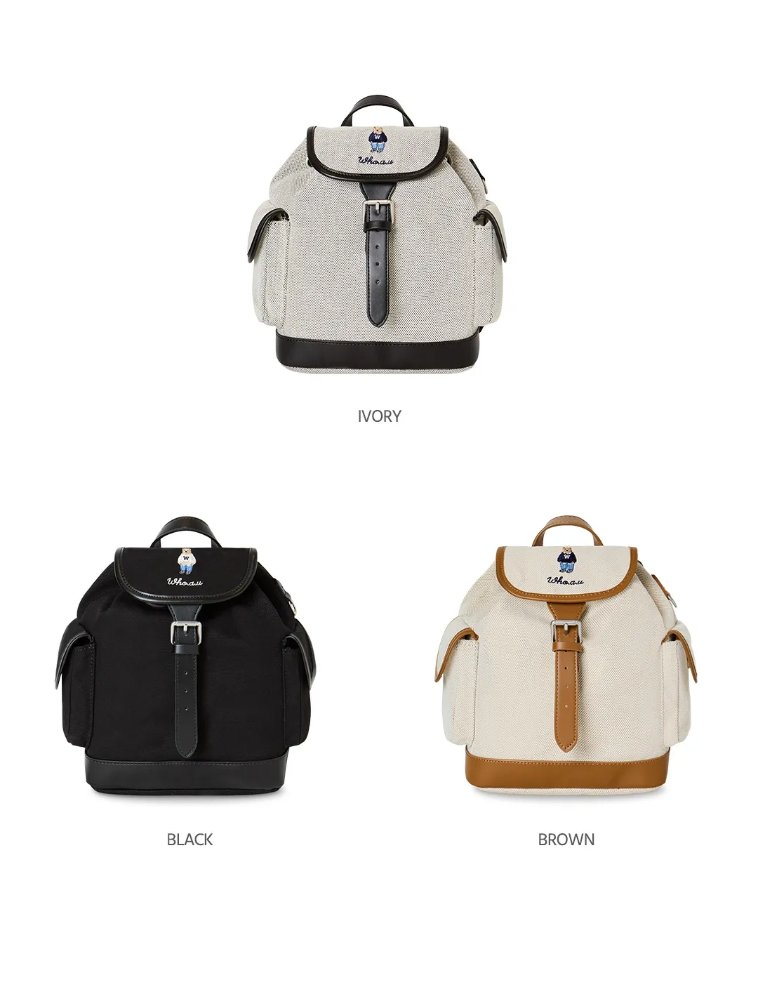 JuzBeauty_JuzBeautyMalaysia_JuzPretty_Authentic_Kbeauty_Malaysia_Skin_Care_Cosmetics_K-Beauty_Health_Care_korean_streetwear_US_Luxury_WHOAU Steve Canvas Backpack WHBGG2221A 双肩背包5