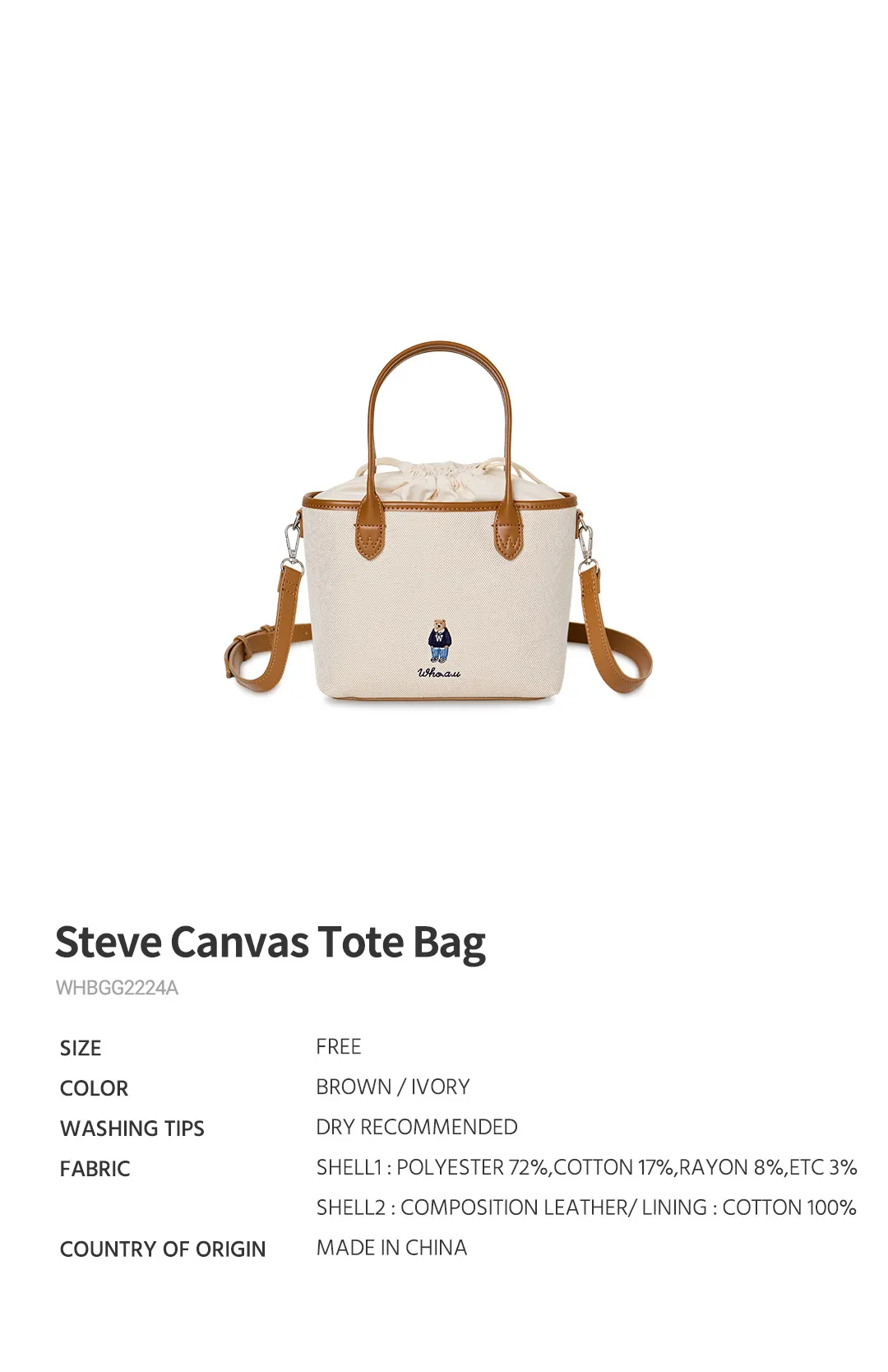 JuzBeauty_JuzBeautyMalaysia_JuzPretty_Authentic_Kbeauty_Malaysia_Skin_Care_Cosmetics_K-Beauty_Health_Care_korean_streetwear_US_Luxury_WHOAU Steve Canvas Tote Bag WHBGG2224A 托特包3