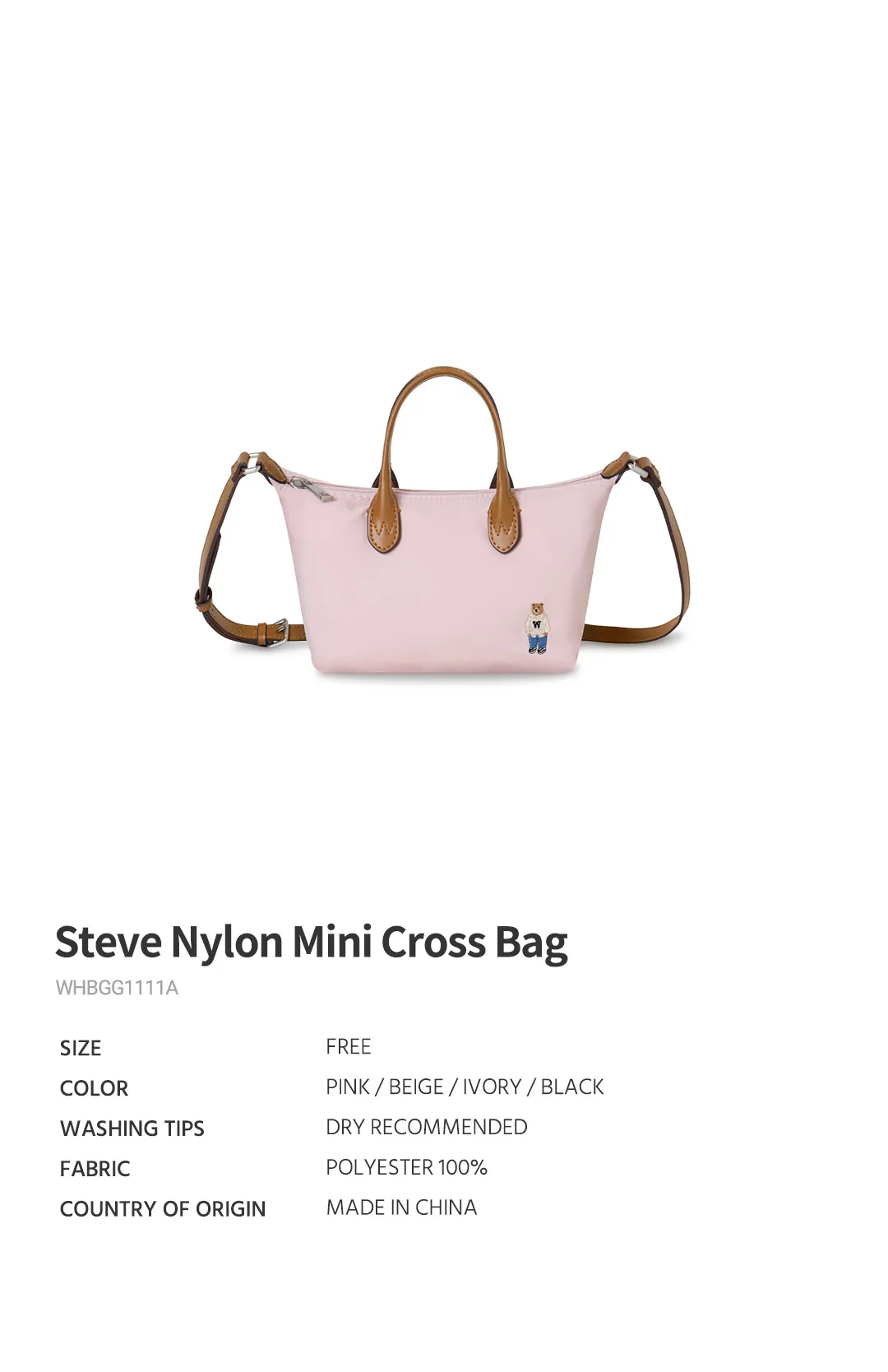 JuzBeauty_JuzBeautyMalaysia_JuzPretty_Authentic_Kbeauty_Malaysia_Skin_Care_Cosmetics_K-Beauty_Health_Care_korean_streetwear_US_Luxury_WHOAU Steve Nylon Mini Cross Bag WHBGG1111A 饺子包11