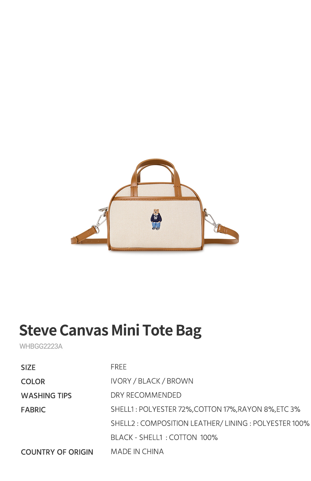 JuzBeauty_JuzBeautyMalaysia_JuzPretty_Authentic_Kbeauty_Malaysia_Skin_Care_Cosmetics_K-Beauty_Health_Care_korean_streetwear_US_Luxury_WHOAU Steve Canvas Mini Tote Bag WHBGG2223A 托特包9