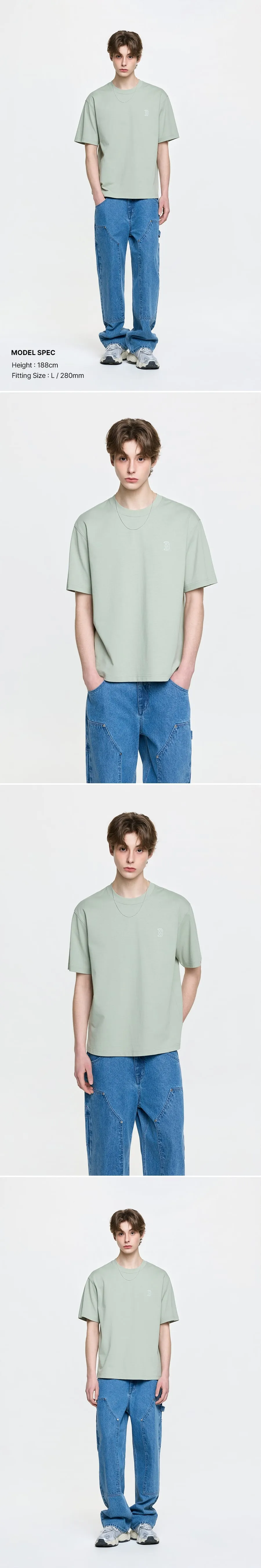 JuzBeauty_JuzBeautyMalaysia_JuzPretty_Authentic_Kbeauty_Malaysia_Skin_Care_Cosmetics_K-Beauty_Health_Care_korean_streetwear_US_Luxury_MLB Basic Heavyweight Oversized Short-sleeve T-shirt Tee 3ATSB0263 上衣3