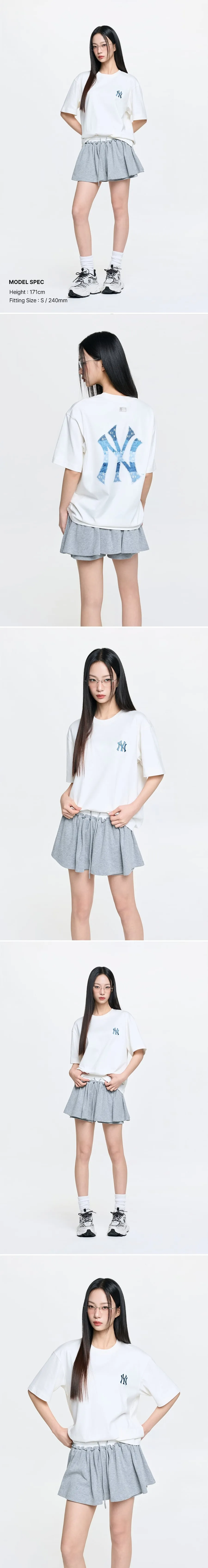 JuzBeauty_JuzBeautyMalaysia_JuzPretty_Authentic_Kbeauty_Malaysia_Skin_Care_Cosmetics_K-Beauty_Health_Care_korean_streetwear_US_Luxury_MLB Vintage Denim-like Monogram Big Lux Oversized Short Sleeve T-Shirt Tee 3ATSM0663 上衣10
