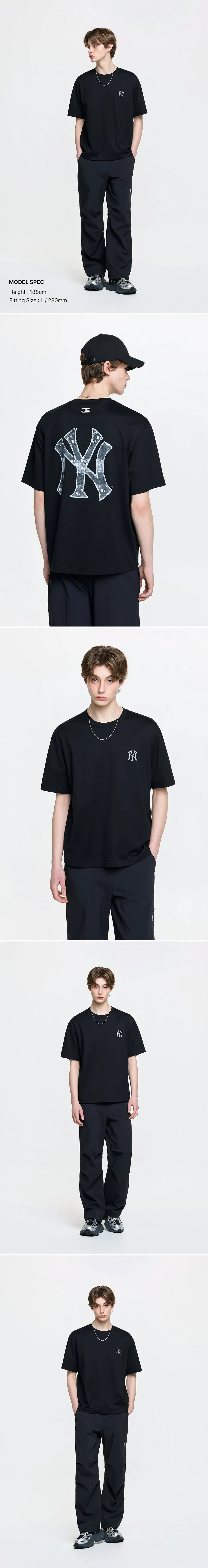 JuzBeauty_JuzBeautyMalaysia_JuzPretty_Authentic_Kbeauty_Malaysia_Skin_Care_Cosmetics_K-Beauty_Health_Care_korean_streetwear_US_Luxury_MLB Vintage Denim-like Monogram Big Lux Oversized Short Sleeve T-Shirt Tee 3ATSM0663 上衣8