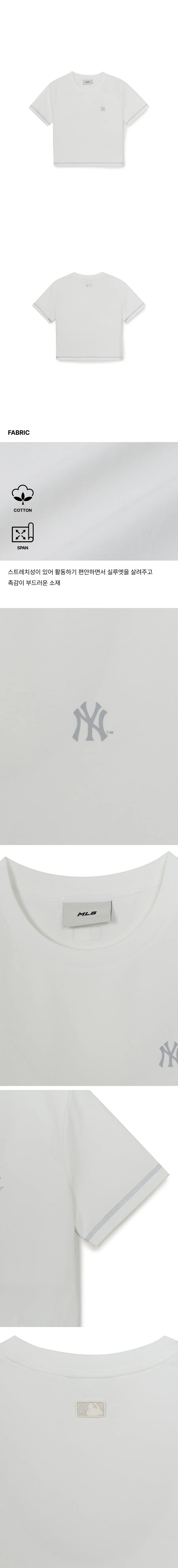 JuzBeauty_JuzBeautyMalaysia_JuzPretty_Authentic_Kbeauty_Malaysia_Skin_Care_Cosmetics_K-Beauty_Health_Care_korean_streetwear_US_Luxury_MLB Women's Basic Small Logo Slim Cropped Short Sleeve&nbsp;T-shirt Tee 3FTSB5163 女款上衣4