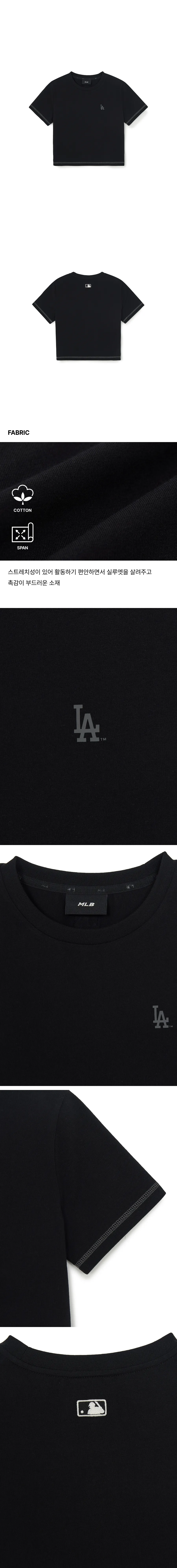 JuzBeauty_JuzBeautyMalaysia_JuzPretty_Authentic_Kbeauty_Malaysia_Skin_Care_Cosmetics_K-Beauty_Health_Care_korean_streetwear_US_Luxury_MLB Women's Basic Small Logo Slim Cropped Short Sleeve&nbsp;T-shirt Tee 3FTSB5163 女款上衣2