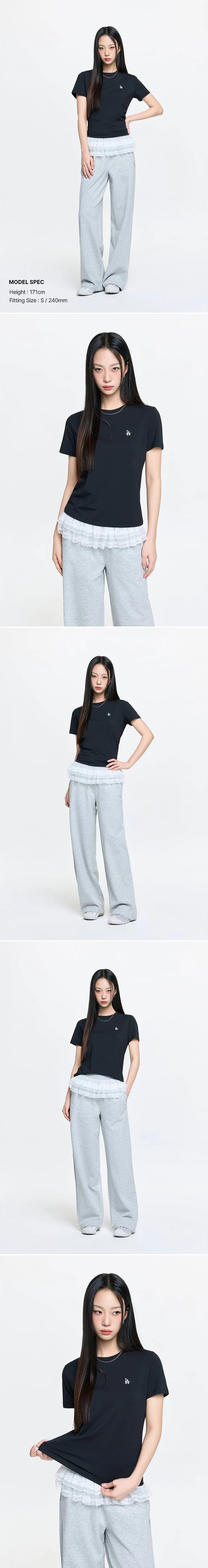 JuzBeauty_JuzBeautyMalaysia_JuzPretty_Authentic_Kbeauty_Malaysia_Skin_Care_Cosmetics_K-Beauty_Health_Care_korean_streetwear_US_Luxury_MLB Women's Basic Slim Fit Cleveland Guardians Short Sleeve&nbsp;T-shirt Tee 3FTSB5063 女款上衣3