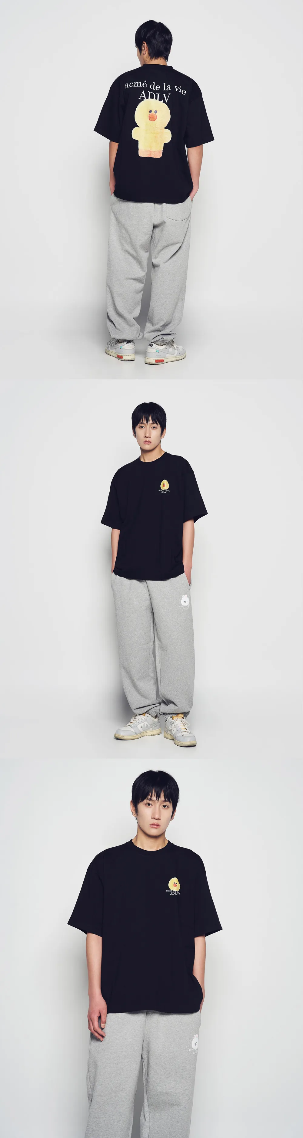 JuzBeauty_JuzBeautyMalaysia_JuzPretty_Authentic_Kbeauty_Malaysia_Skin_Care_Cosmetics_K-Beauty_Health_Care_korean_streetwear_US_Luxury_ADLV x LINE FRIENDS Basic Logo With Line Friends Short Sleeve&nbsp;T-shirt Tee 上衣2