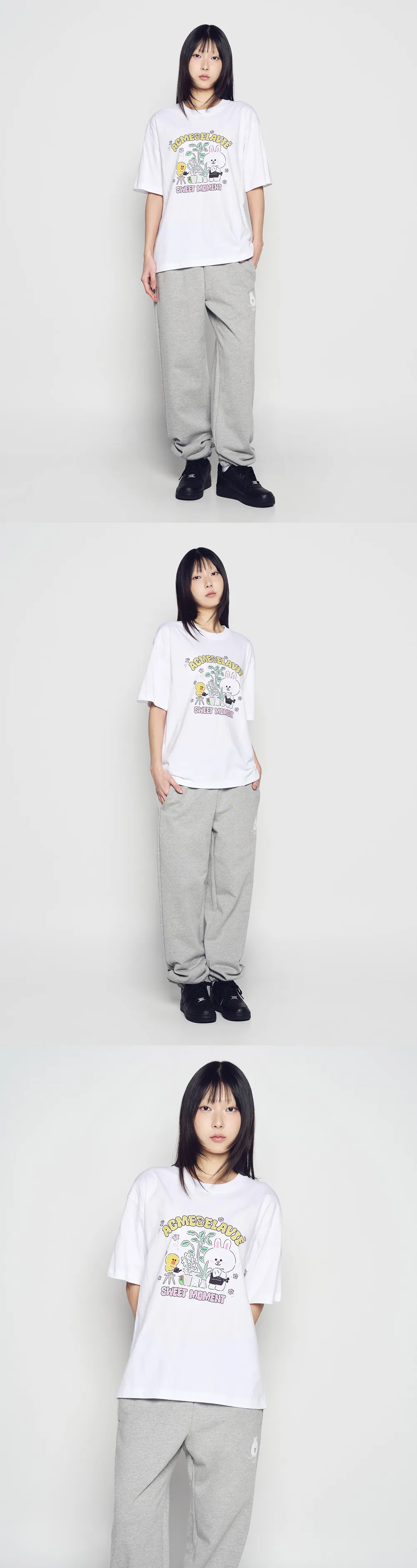 JuzBeauty_JuzBeautyMalaysia_JuzPretty_Authentic_Kbeauty_Malaysia_Skin_Care_Cosmetics_K-Beauty_Health_Care_korean_streetwear_US_Luxury_ADLV x LINE FRIENDS Daily Line Friends Short Sleeve T-shirt Tee 上衣3