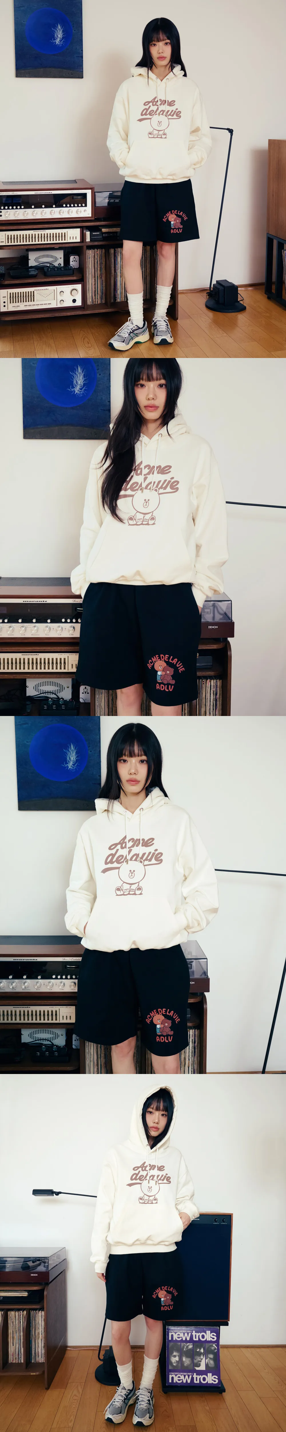 JuzBeauty_JuzBeautyMalaysia_JuzPretty_Authentic_Kbeauty_Malaysia_Skin_Care_Cosmetics_K-Beauty_Health_Care_korean_streetwear_US_Luxury_ADLV x LINE FRIENDS Bear Doll Hug Brown Line Friends Short Pants 短裤9