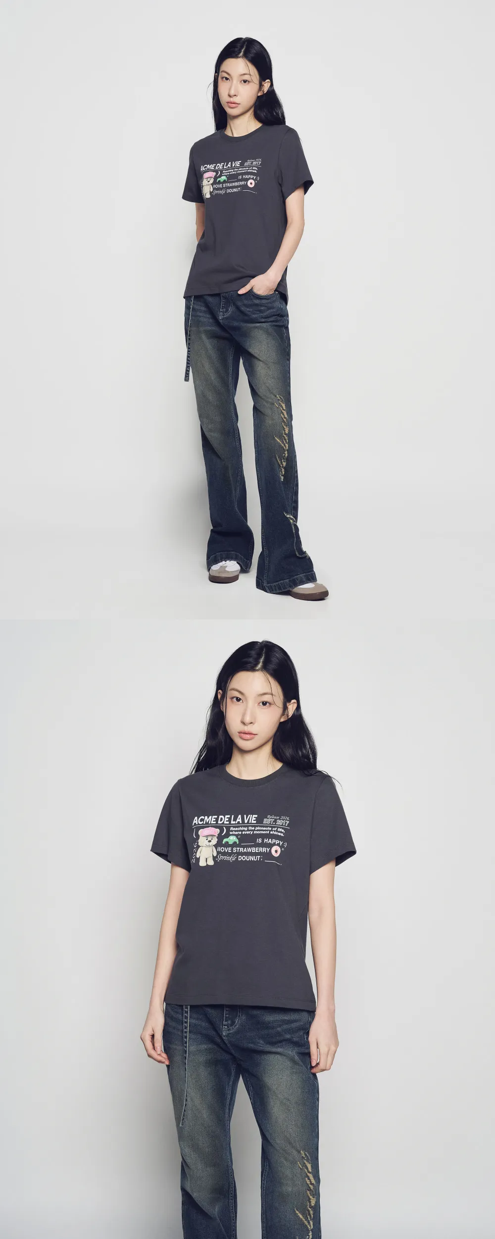 JuzBeauty_JuzBeautyMalaysia_JuzPretty_Authentic_Kbeauty_Malaysia_Skin_Care_Cosmetics_K-Beauty_Health_Care_korean_streetwear_US_Luxury_ADLV Woman Typing Profile Short Sleeve T-Shirt Tee 上衣3