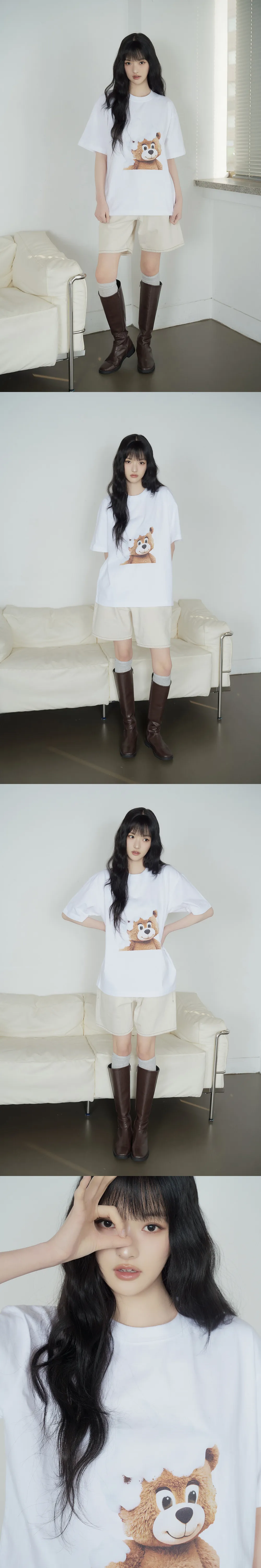 JuzBeauty_JuzBeautyMalaysia_JuzPretty_Authentic_Kbeauty_Malaysia_Skin_Care_Cosmetics_K-Beauty_Health_Care_korean_streetwear_US_Luxury_ADLV AC Bear Baby Face Bubble Short Sleeve T-Shirt Tee 上衣6