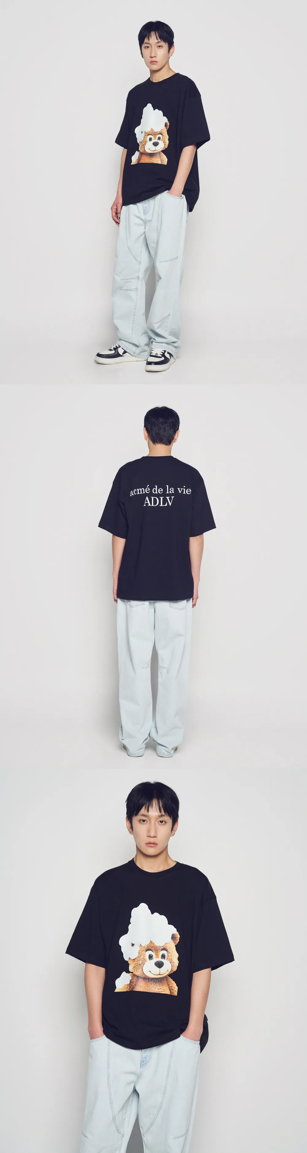 JuzBeauty_JuzBeautyMalaysia_JuzPretty_Authentic_Kbeauty_Malaysia_Skin_Care_Cosmetics_K-Beauty_Health_Care_korean_streetwear_US_Luxury_ADLV AC Bear Baby Face Bubble Short Sleeve T-Shirt Tee 上衣4