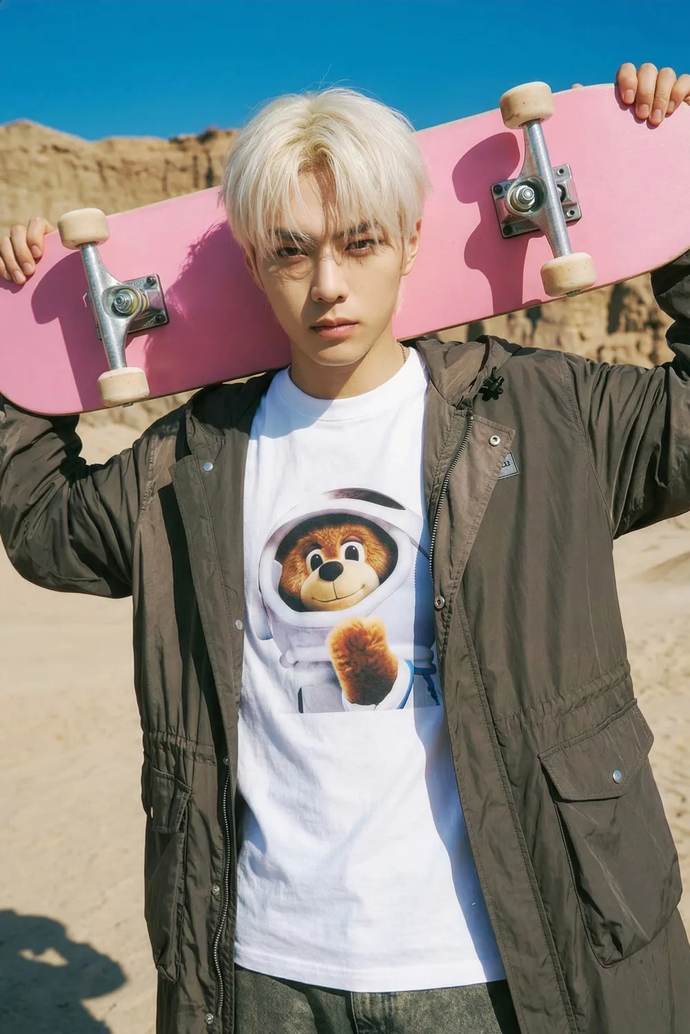 JuzBeauty_JuzBeautyMalaysia_JuzPretty_Authentic_Kbeauty_Malaysia_Skin_Care_Cosmetics_K-Beauty_Health_Care_korean_streetwear_US_Luxury_ADLV AC Bear Baby Face Astronaut Short Sleeve T-Shirt Tee 上衣5