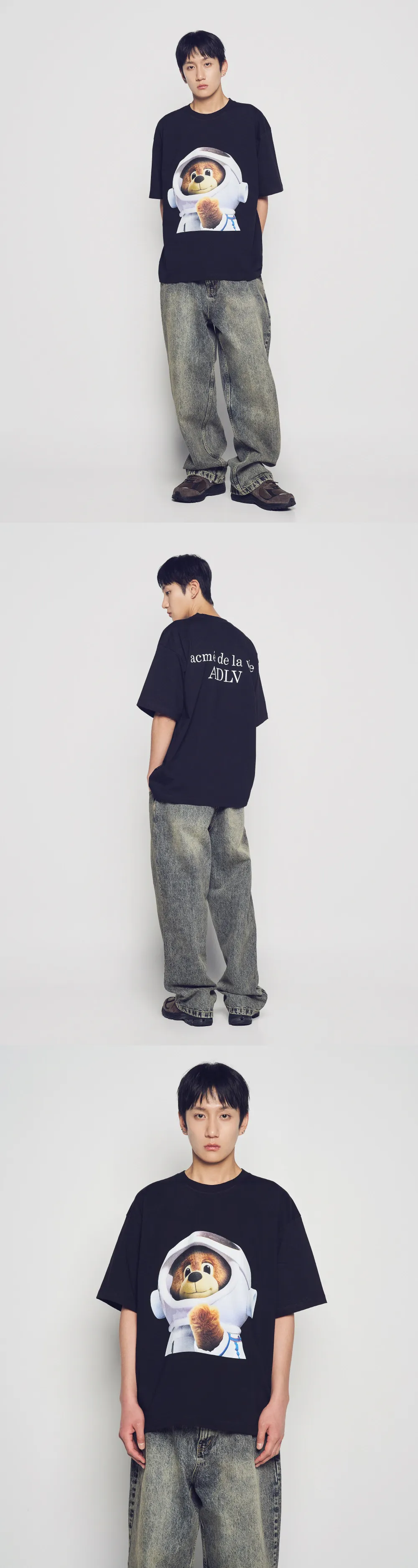 JuzBeauty_JuzBeautyMalaysia_JuzPretty_Authentic_Kbeauty_Malaysia_Skin_Care_Cosmetics_K-Beauty_Health_Care_korean_streetwear_US_Luxury_ADLV AC Bear Baby Face Astronaut Short Sleeve T-Shirt Tee 上衣3