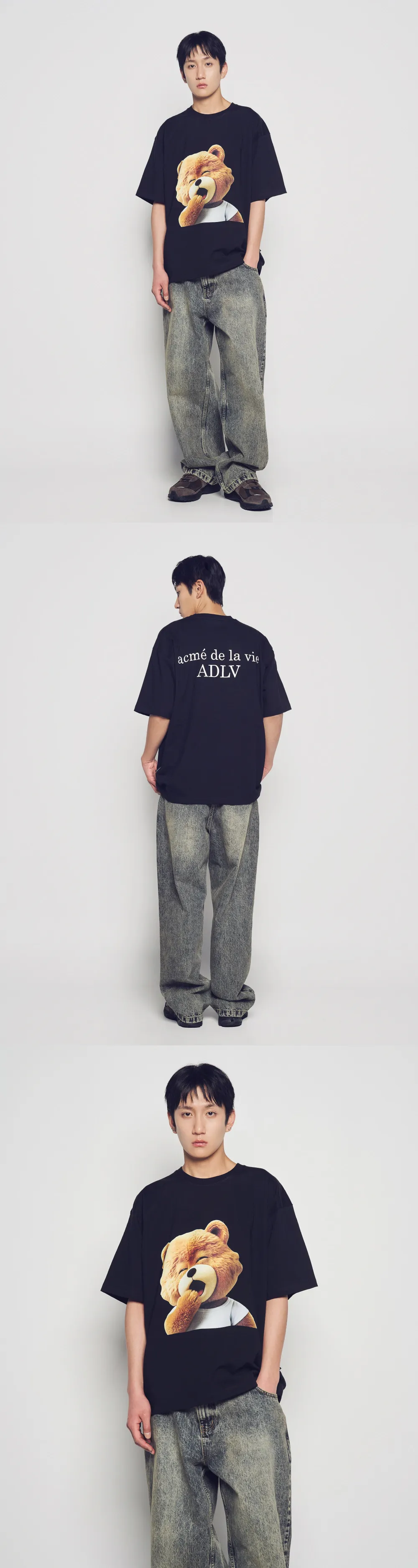 JuzBeauty_JuzBeautyMalaysia_JuzPretty_Authentic_Kbeauty_Malaysia_Skin_Care_Cosmetics_K-Beauty_Health_Care_korean_streetwear_US_Luxury_ADLV AC Bear Baby Face Yawn Short Sleeve T-Shirt Tee 上衣4