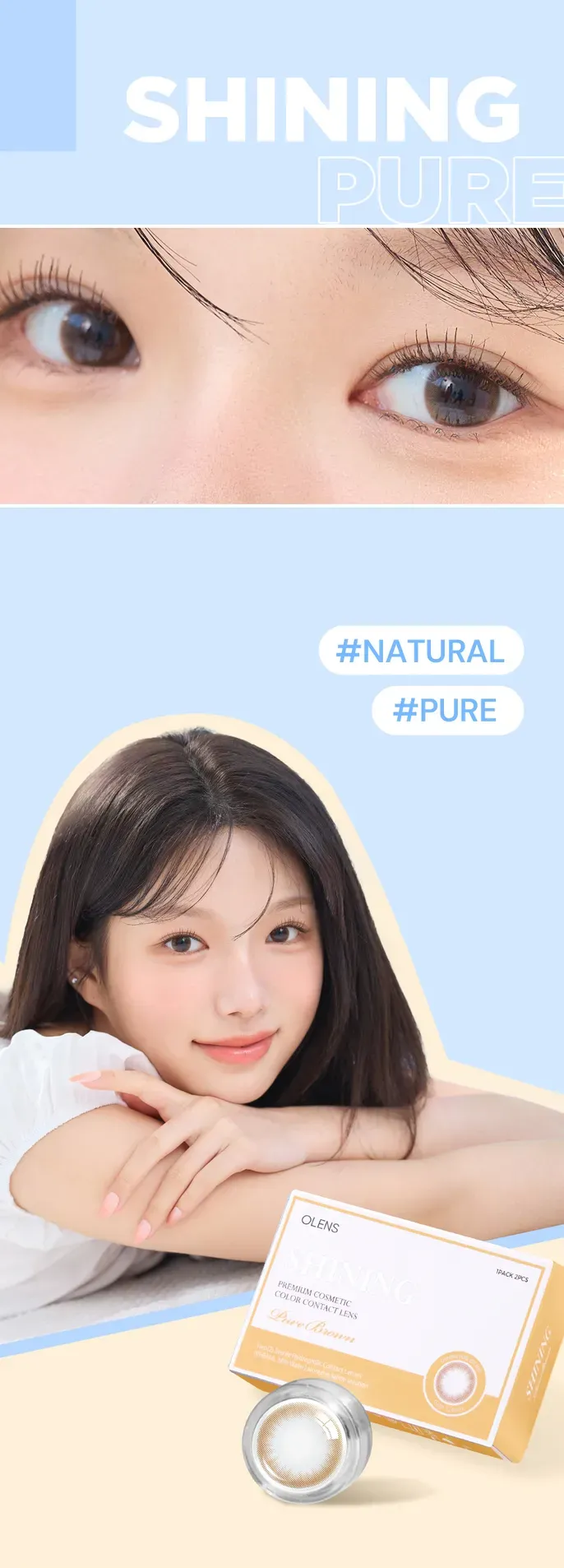 JuzBeauty_JuzBeautyMalaysia_JuzPretty_Authentic_Kbeauty_Malaysia_Skin_Care_Cosmetics_K-beauty_Health_Care_korean_streetwear_OLENS Shining Pure Contact Lens 月抛隐形眼镜 美瞳6