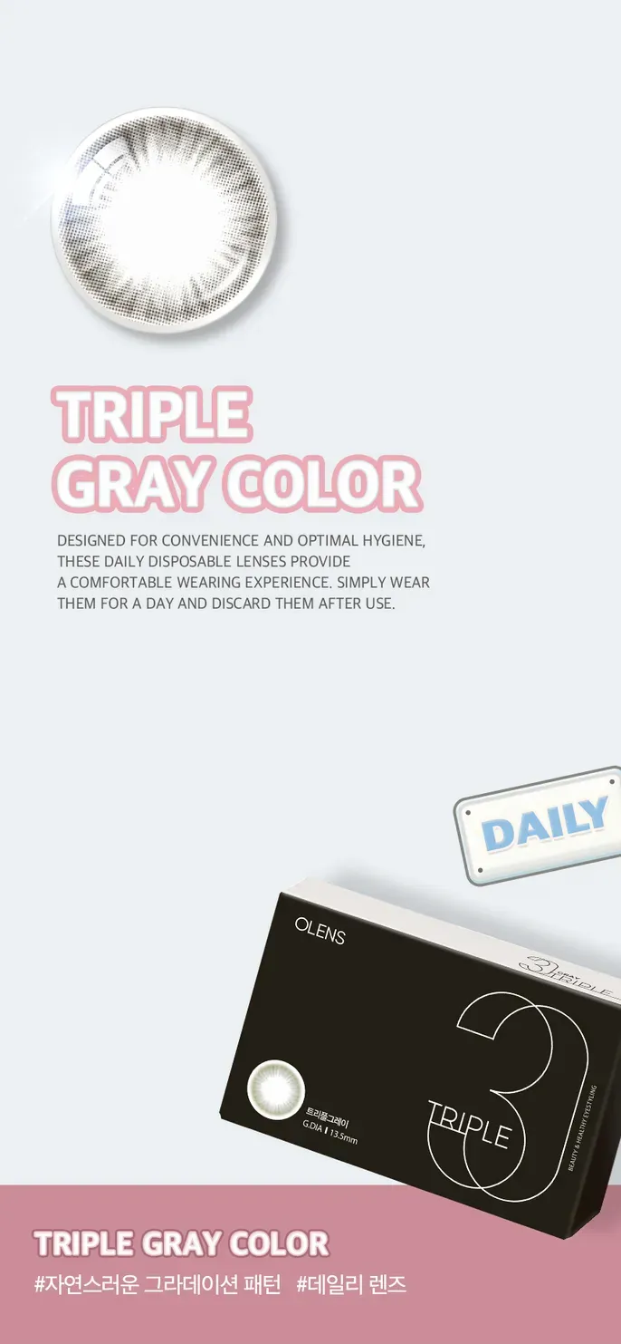 JuzBeauty_JuzBeautyMalaysia_JuzPretty_Authentic_Kbeauty_Malaysia_Skin_Care_Cosmetics_K-beauty_Health_Care_korean_streetwear_OLENS Triple Contact Lens 月抛隐形眼镜 美瞳 2