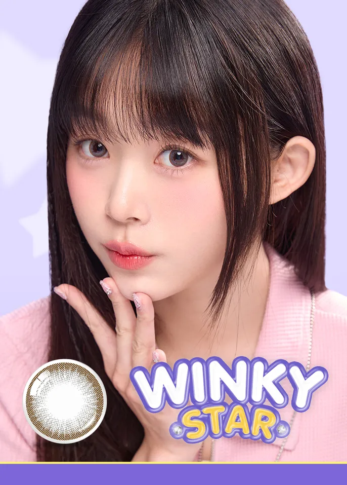 JuzBeauty_JuzBeautyMalaysia_JuzPretty_Authentic_Kbeauty_Malaysia_Skin_Care_Cosmetics_K-beauty_Health_Care_korean_streetwear_OLENS Winky Star Contact Lens 月抛隐形眼镜 美瞳8