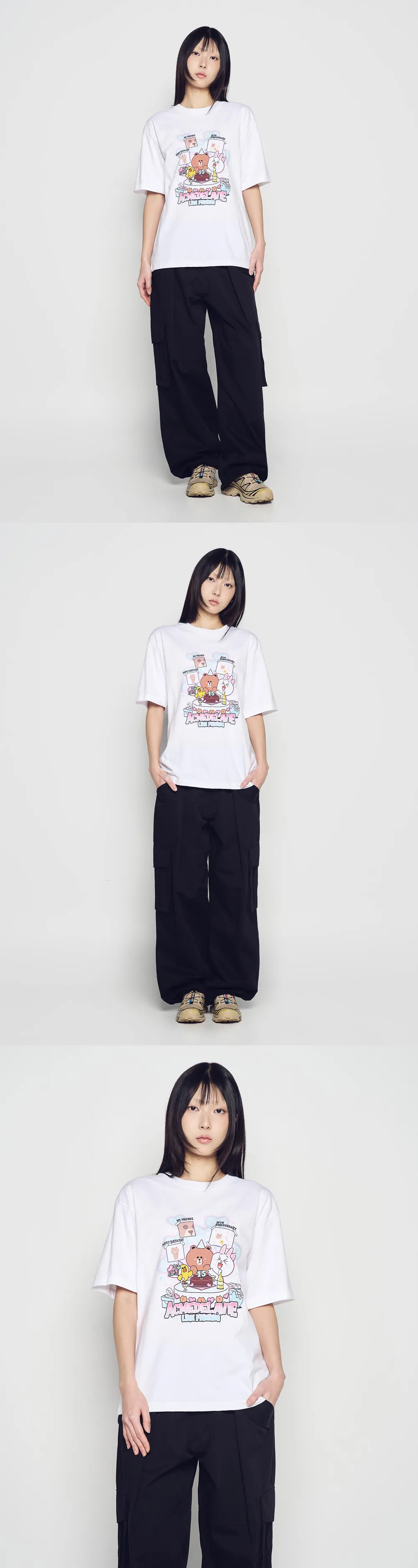 JuzBeauty_JuzBeautyMalaysia_JuzPretty_Authentic_Kbeauty_Malaysia_Skin_Care_Cosmetics_K-Beauty_Health_Care_korean_streetwear_US_Luxury_ADLV x LINE FRIENDS 15th Party Line Friends Short Sleeve T-Shirt Tee 上衣5