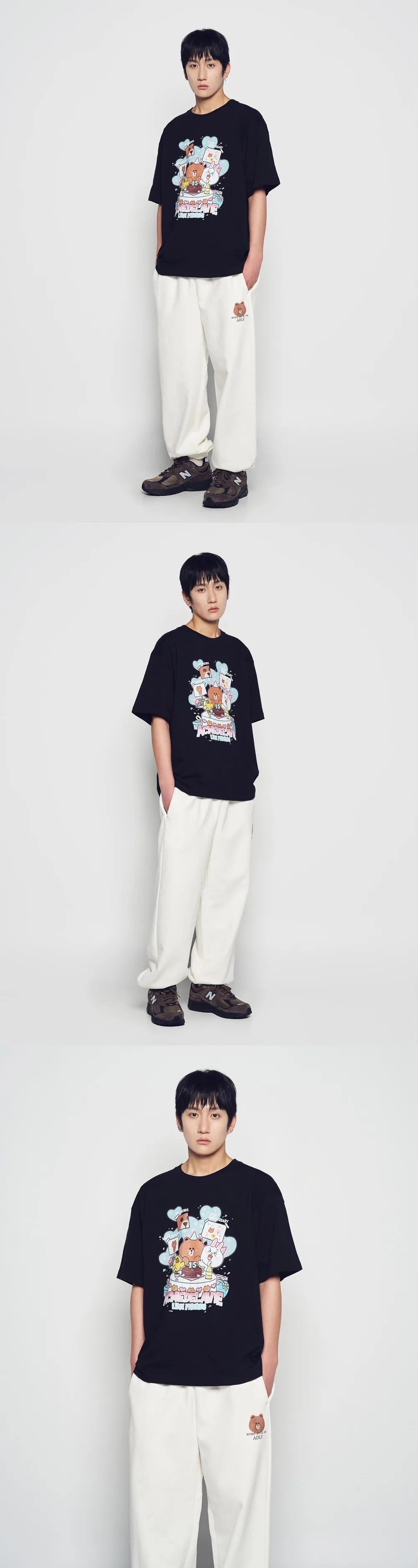 JuzBeauty_JuzBeautyMalaysia_JuzPretty_Authentic_Kbeauty_Malaysia_Skin_Care_Cosmetics_K-Beauty_Health_Care_korean_streetwear_US_Luxury_ADLV x LINE FRIENDS 15th Party Line Friends Short Sleeve T-Shirt Tee 上衣2