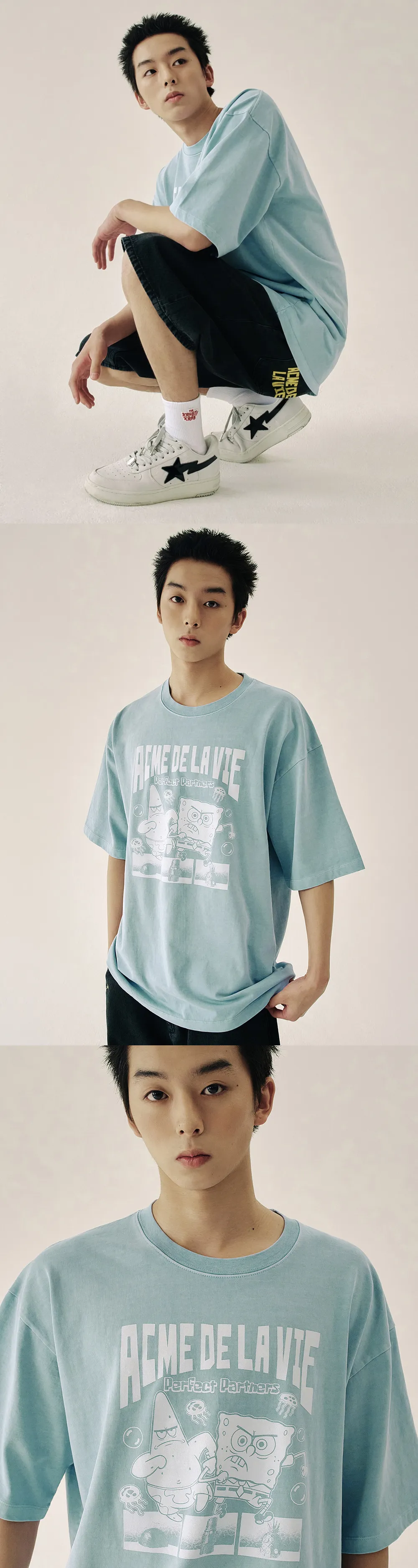 JuzBeauty_JuzBeautyMalaysia_JuzPretty_Authentic_Kbeauty_Malaysia_Skin_Care_Cosmetics_K-Beauty_Health_Care_korean_streetwear_US_Luxury_ADLV x SPONGEBOB Perfect Partner Spongebob Pigment Short Sleeve T-Shirt Tee 上衣10