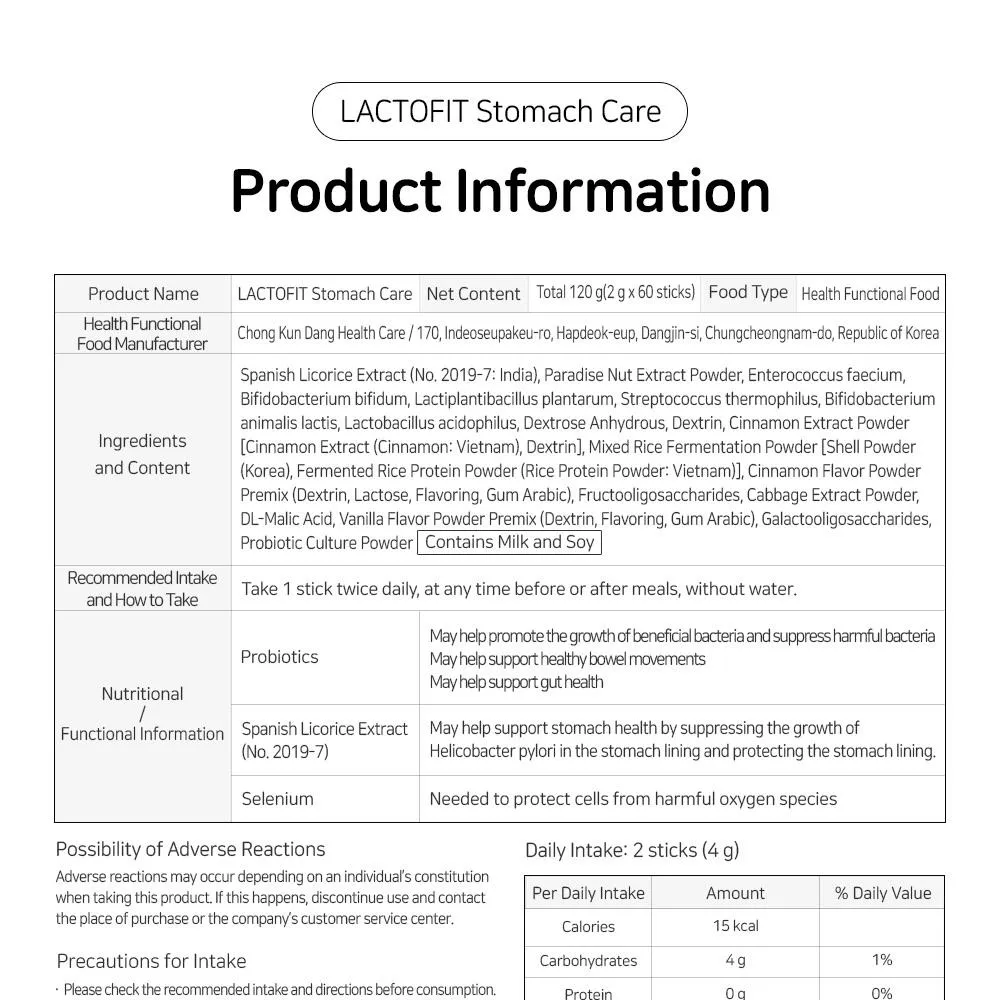 JuzBeauty_JuzBeautyMalaysia_JuzPretty_Authentic_Kbeauty_Malaysia_Skin_Care_Cosmetics_K-beauty_Health_Care_korean_streetwear_LACTO-FIT We Care Dual Stomach & Gut Probiotics LACTOFIT 双效护胃益生菌24