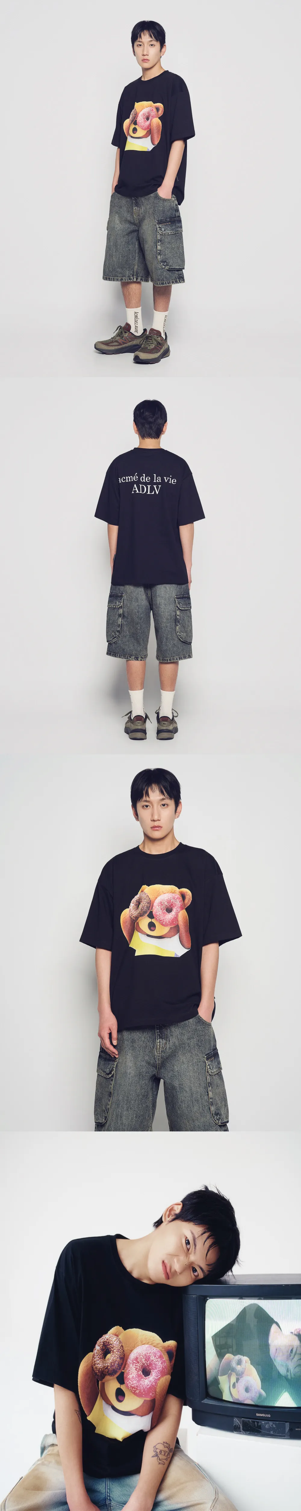 JuzBeauty_JuzBeautyMalaysia_JuzPretty_Authentic_Kbeauty_Malaysia_Skin_Care_Cosmetics_K-beauty_Health_Care_korean_streetwear_ADLV AC Bear Donut Baby Face Short Sleeve T-Shirt Tee 上衣2