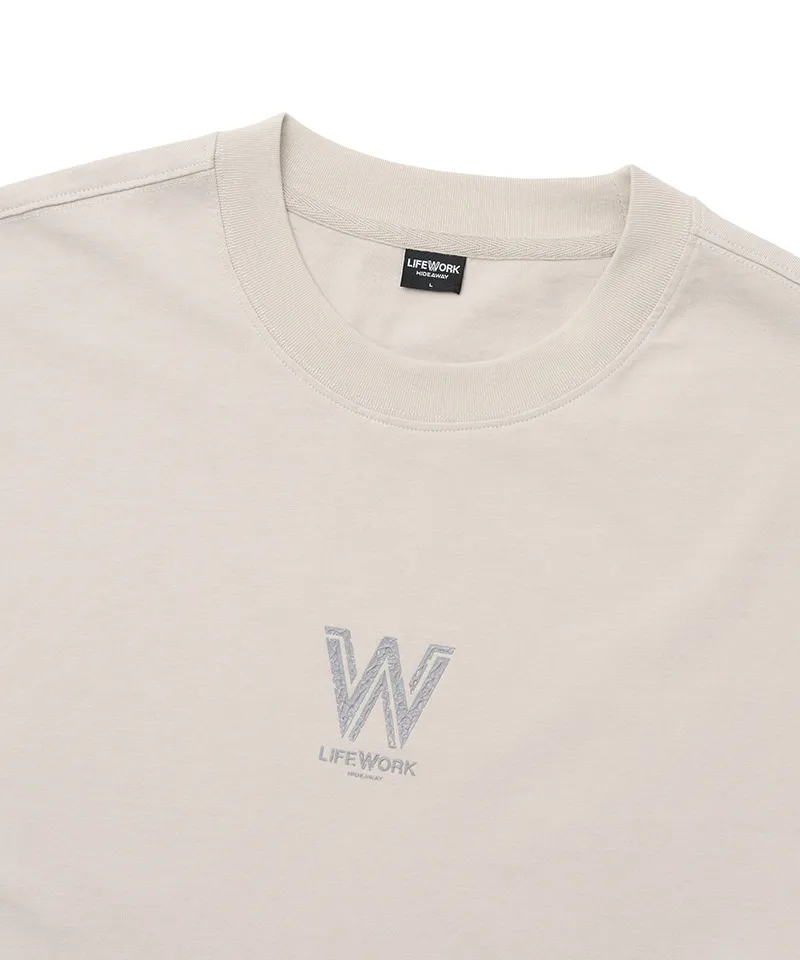 JuzBeauty-JuzBeautyMalaysia-JuzPretty-Authentic-Kbeauty-Malaysia-Skin-Care-Cosmetics-K-beauty-Health-Care-LIFEWORK Unisex Vintage Washed W Logo &nbsp;Short Sleeve T-Shirt Tee LW262TS114 上衣6