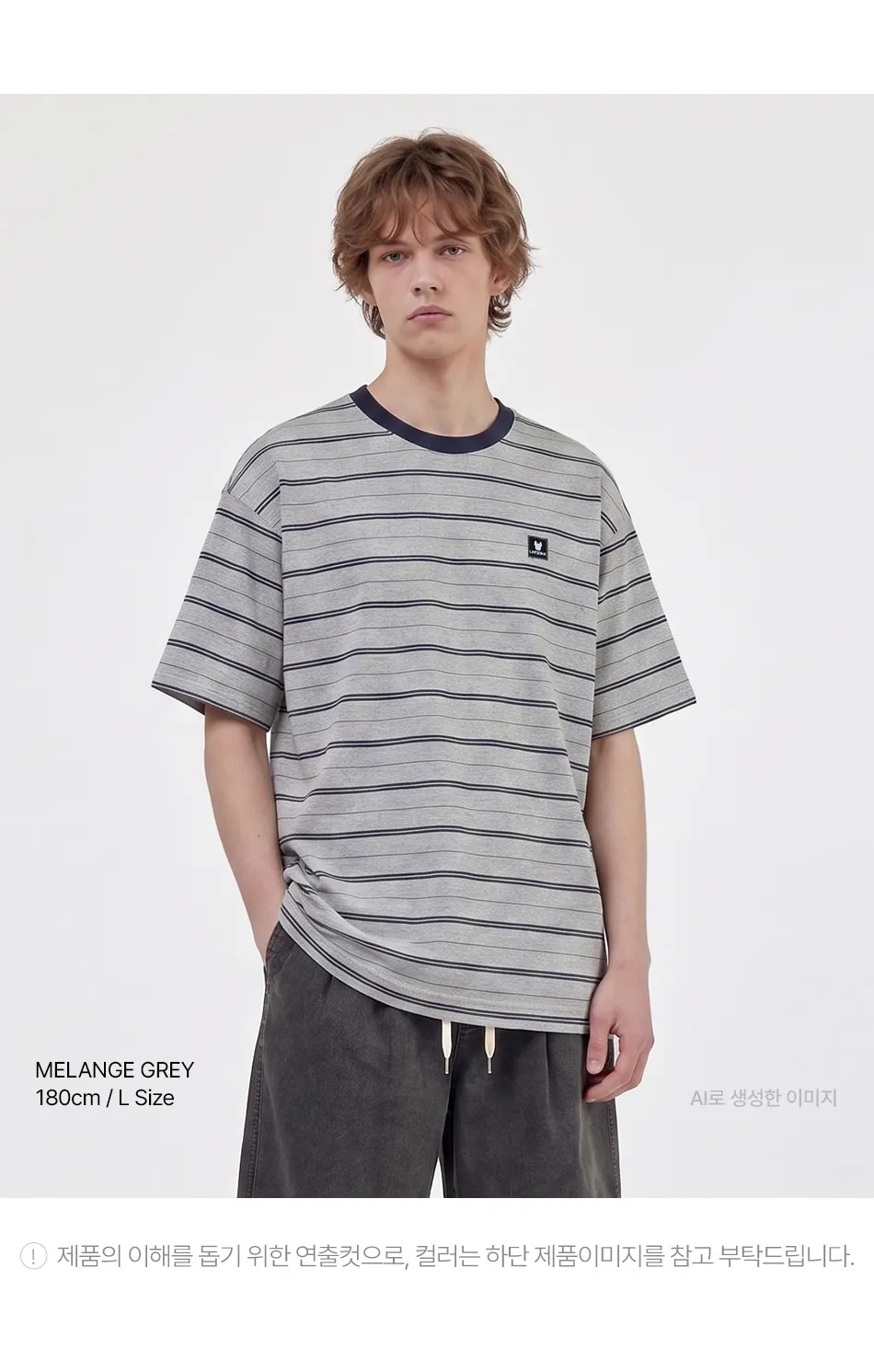 JuzBeauty-JuzBeautyMalaysia-JuzPretty-Authentic-Kbeauty-Malaysia-Skin-Care-Cosmetics-K-beauty-Health-Care-LIFEWORK Stamp Stripe Ringer Short Sleeve T-Shirt Tee LW262TS409 上衣2