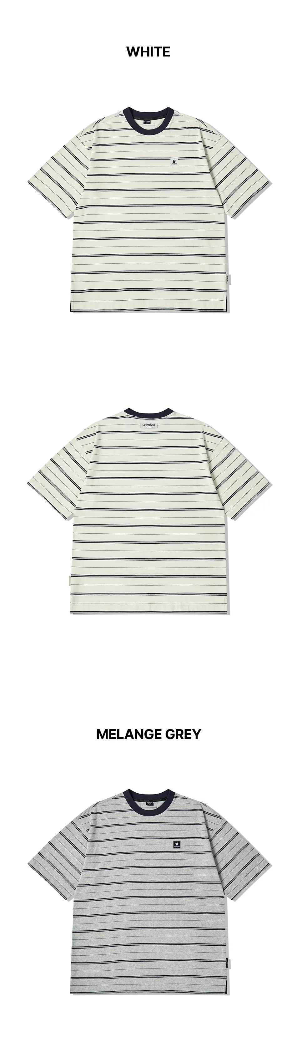 JuzBeauty-JuzBeautyMalaysia-JuzPretty-Authentic-Kbeauty-Malaysia-Skin-Care-Cosmetics-K-beauty-Health-Care-LIFEWORK Stamp Stripe Ringer Short Sleeve T-Shirt Tee LW262TS409 上衣3
