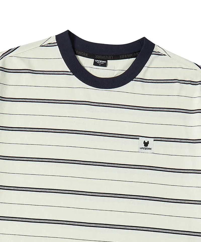 JuzBeauty-JuzBeautyMalaysia-JuzPretty-Authentic-Kbeauty-Malaysia-Skin-Care-Cosmetics-K-beauty-Health-Care-LIFEWORK Stamp Stripe Ringer Short Sleeve T-Shirt Tee LW262TS409 上衣5
