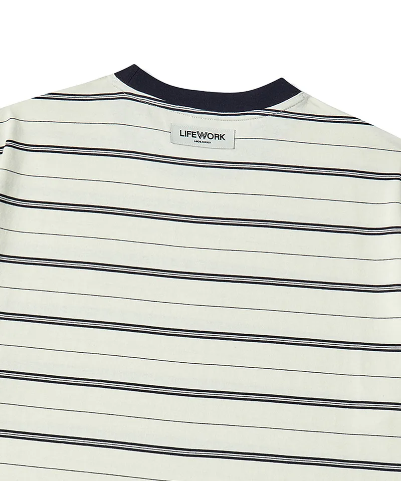 JuzBeauty-JuzBeautyMalaysia-JuzPretty-Authentic-Kbeauty-Malaysia-Skin-Care-Cosmetics-K-beauty-Health-Care-LIFEWORK Stamp Stripe Ringer Short Sleeve T-Shirt Tee LW262TS409 上衣6