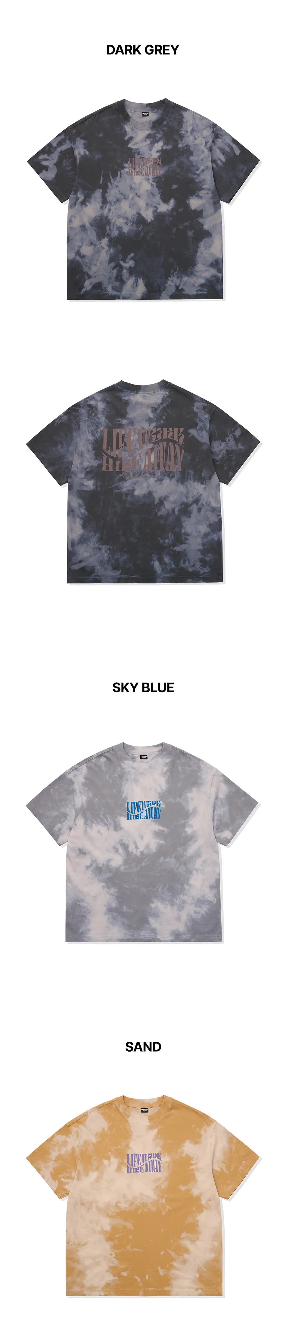 JuzBeauty-JuzBeautyMalaysia-JuzPretty-Authentic-Kbeauty-Malaysia-Skin-Care-Cosmetics-K-beauty-Health-Care-LIFEWORK (Unisex) Hayes Tie-Dye Short Sleeve T-Shirt Tee LW262TS116 上衣4
