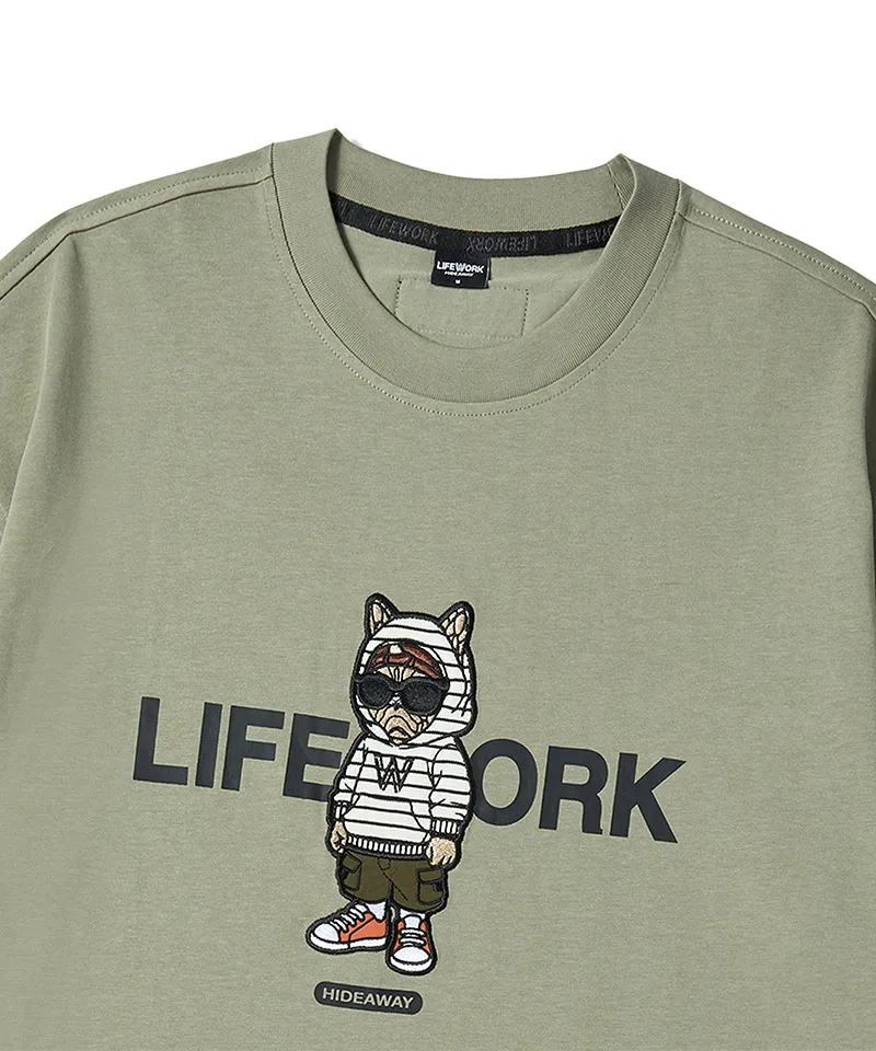 JuzBeauty-JuzBeautyMalaysia-JuzPretty-Authentic-Kbeauty-Malaysia-Skin-Care-Cosmetics-K-beauty-Health-Care-LIFEWORK Street Hip Dog Applique Short Sleeve T-shirt Tee LW262TS104 上衣11