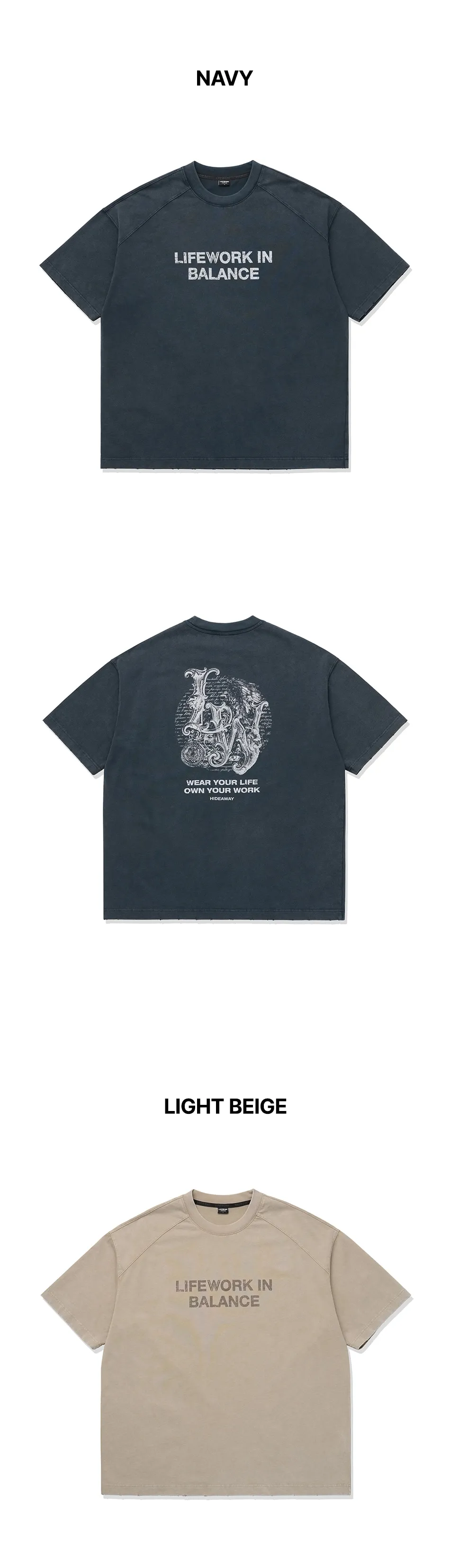 JuzBeauty-JuzBeautyMalaysia-JuzPretty-Authentic-Kbeauty-Malaysia-Skin-Care-Cosmetics-K-beauty-Health-Care-LIFEWORK Vintage Balance Print Short Sleeve T-shirt Tee LW262TS423 上衣10