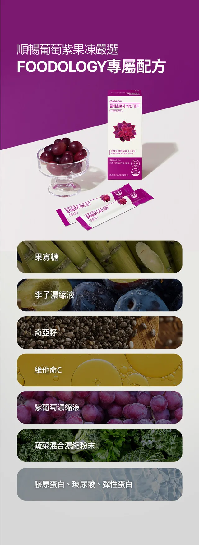 JuzBeauty_JuzBeautyMalaysia_JuzPretty_Authentic_Kbeauty_Malaysia_Skin_Care_Cosmetics_K-beauty_Health_Care_korean_streetwear_FOODOLOGY Coleology Smooth Bowel Jelly 紫色顺畅纤体果冻20
