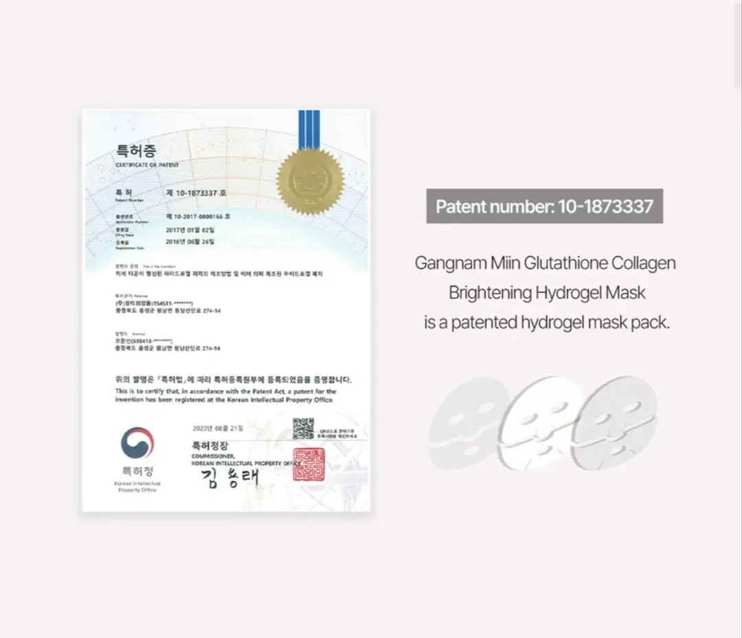 JuzBeauty_JuzBeautyMalaysia_JuzPretty_Authentic_Kbeauty_Malaysia_Skin_Care_Cosmetics_K-beauty_Health_Care_korean_streetwear_PRETTYSKIN Gangnam Miin Collagen Brightening Hydrogel Mask 江南美人胶原焕亮水凝面膜 Vitamin C Glutathione7