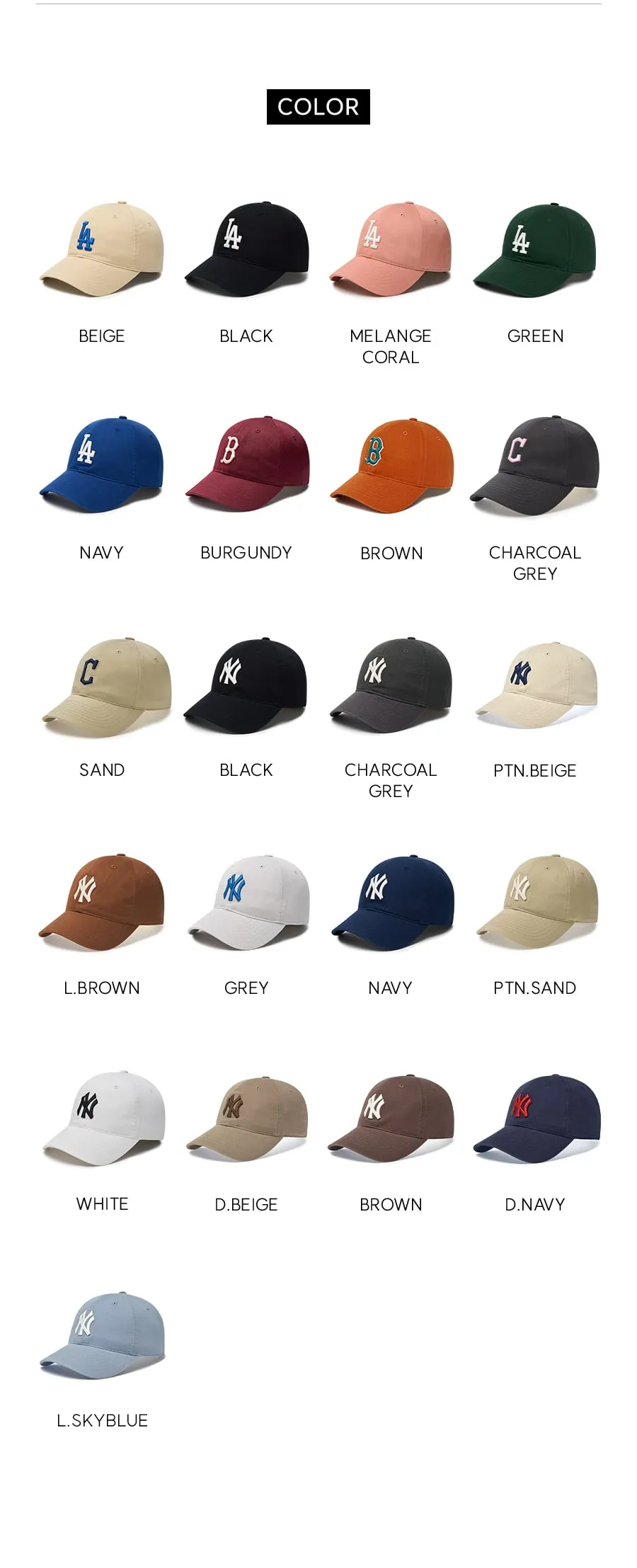 JuzBeauty_JuzBeautyMalaysia_JuzPretty_Authentic_Kbeauty_Malaysia_Skin_Care_Cosmetics_K-beauty_Health_Care_korean_streetwear_MLB Ace Unstructured Ball Cap 3ACP6601N 帽18