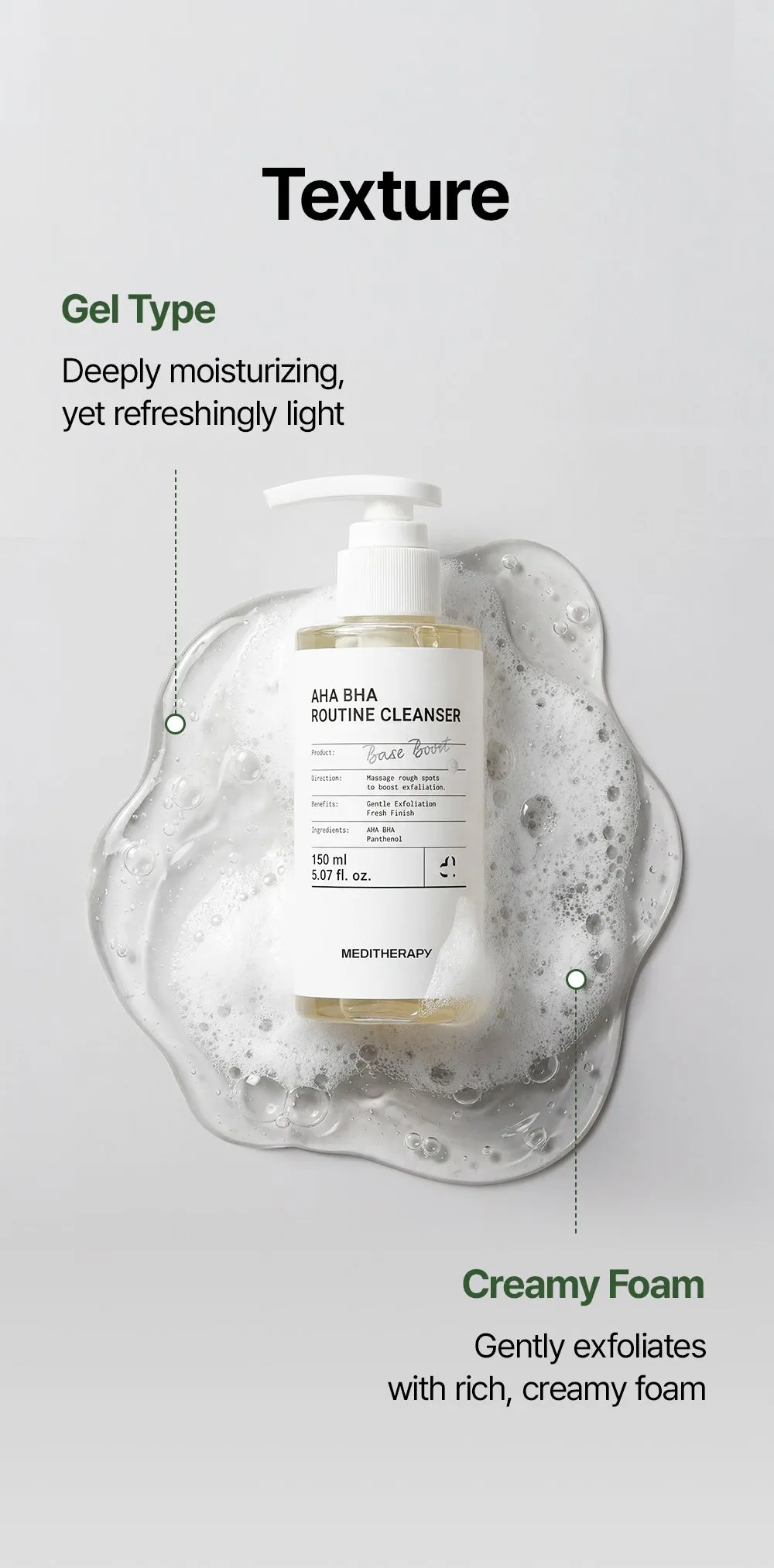 JuzBeauty_JuzBeautyMalaysia_JuzPretty_Authentic_Kbeauty_Malaysia_Skin_Care_Cosmetics_K-beauty_Health_Care_korean_streetwear_MEDITHERAPY AHA BHA Routine Cleanser 果酸水杨酸焕肤洁面乳5